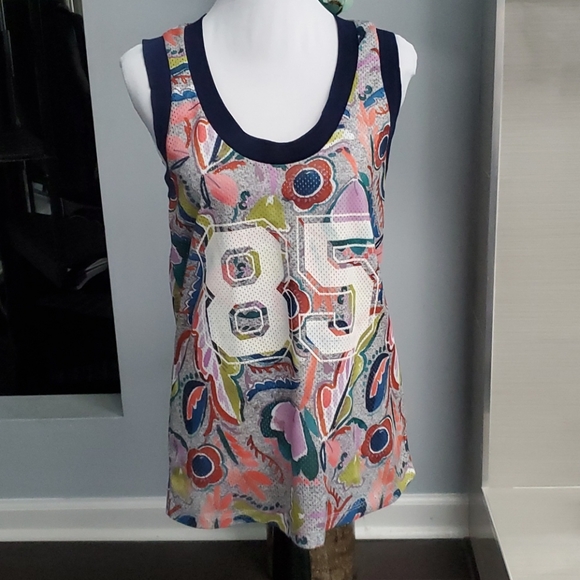 ZARA + TRF Trafaluc Multicolor Mesh Sports Jersey - Picture 2 of 7